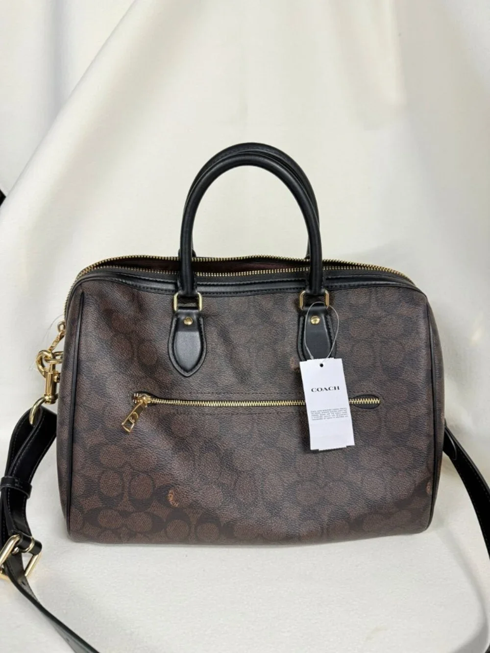 coach Rowan Large Satchel Bag In Signature Canvas cey74